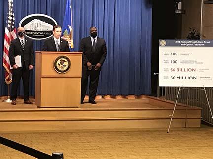 Acting Assistant Attorney General Brian C. Rabbitt of the Justice Department’s Criminal Division, Assistant Administrator Tim McDermott of the Drug Enforcement Administration, Assistant Director Calvin Shivers of the FBI’s Criminal Investigative Division, and Deputy Inspector General Gary Cantrell of the Department of Health and Human Services Office of Inspector General today announced a historic nationwide enforcement action involving 345 charged defendants across 51 federal districts, including more than
