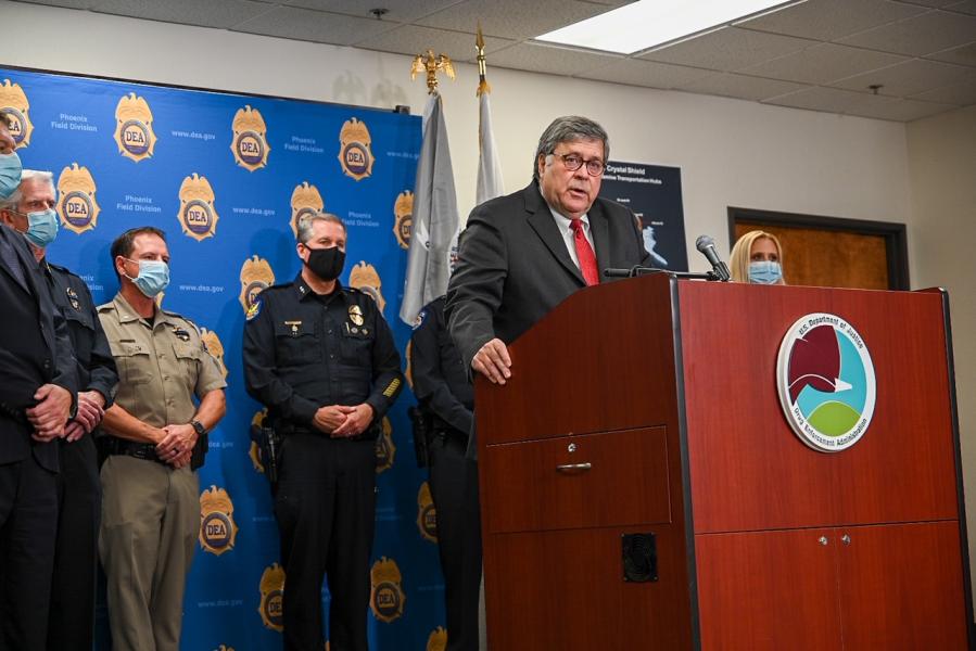 Attorney General William P. Barr announcing the results of Operation Crystal Shield