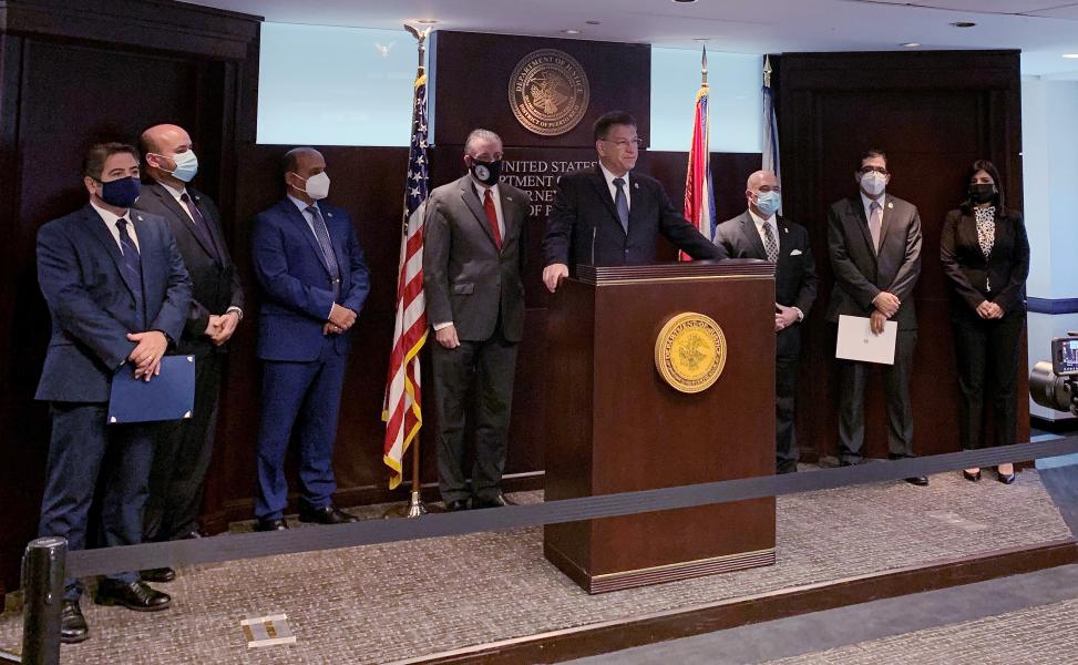 Mr. Shea speaking to the reporters