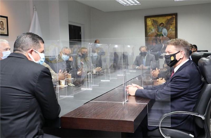 Acting DEA Administrator Timothy Shea meeting with the Minister of Panama, Juan Pino and other senior officials of the secruity forces of Panama