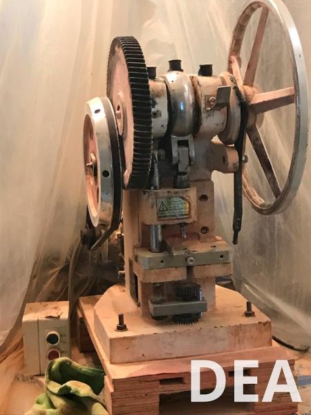 pill press used to manufacture counterfit pills