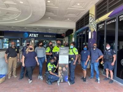 DEA Washington Division Metro PD and WAMATA participants at Chinatown pop up event