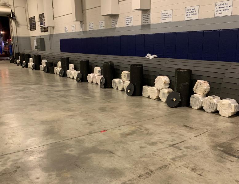 ocaine kilograms removed from lawn roller containers