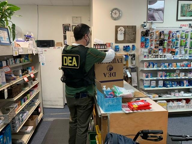 DEA Diversion boxing evidence at Northgate Pharmacy