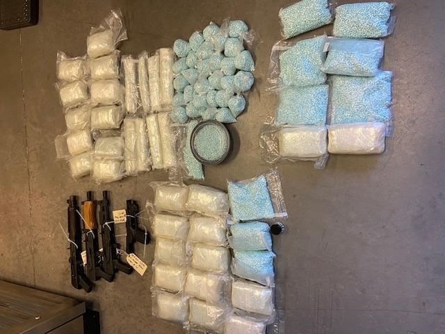 Pill and firearms seized 