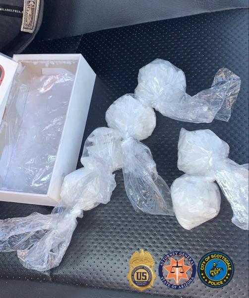 Methamphetamine seized during traffic stop.