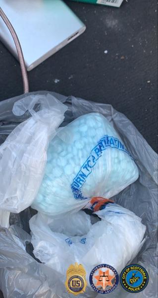 Fake pills containing deadly fentanyl seized during traffic stop. 