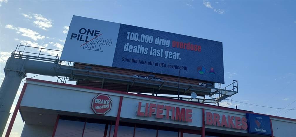 The One Pill Can Kill billboards sponsored by Aliviane will be in El Paso until July 10.