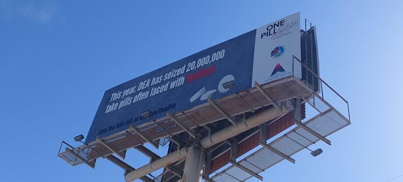 The One Pill Can Kill billboards sponsored by Aliviane will be in El Paso until July 10.