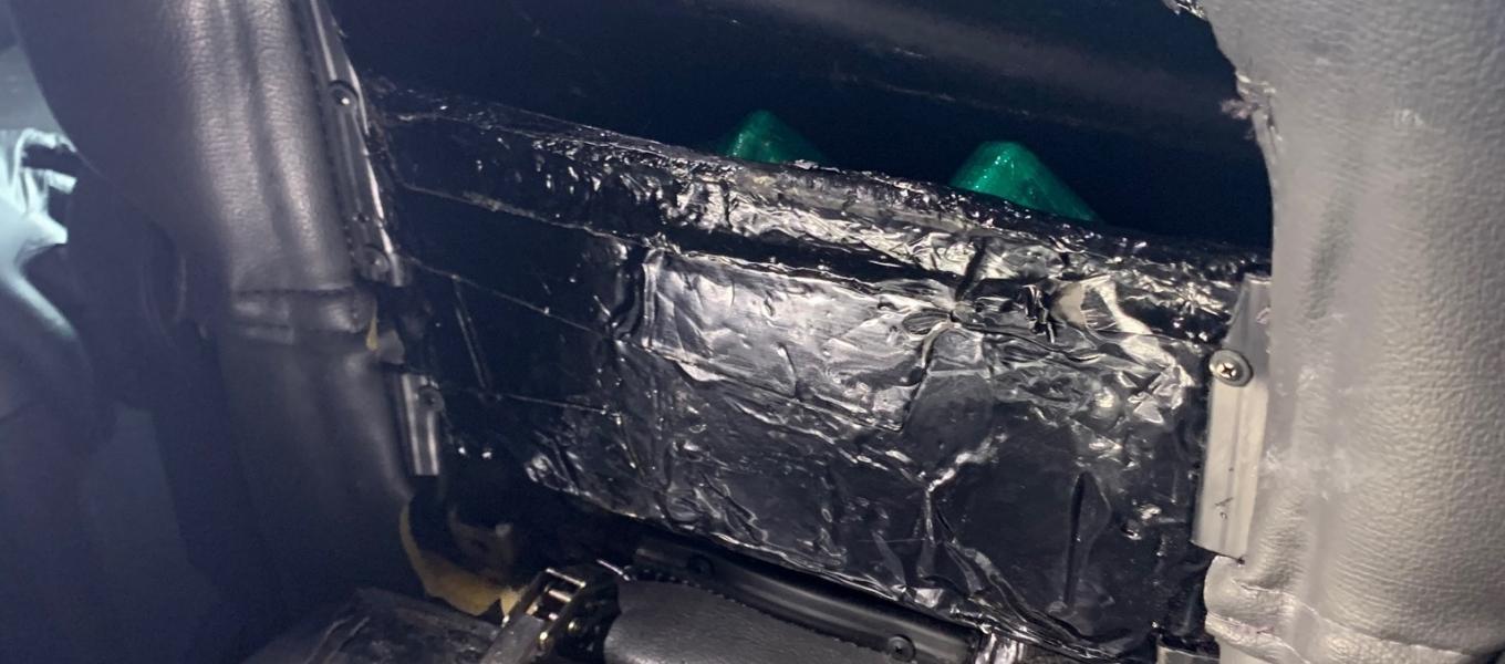 Drugs hidden in secret compartment in car