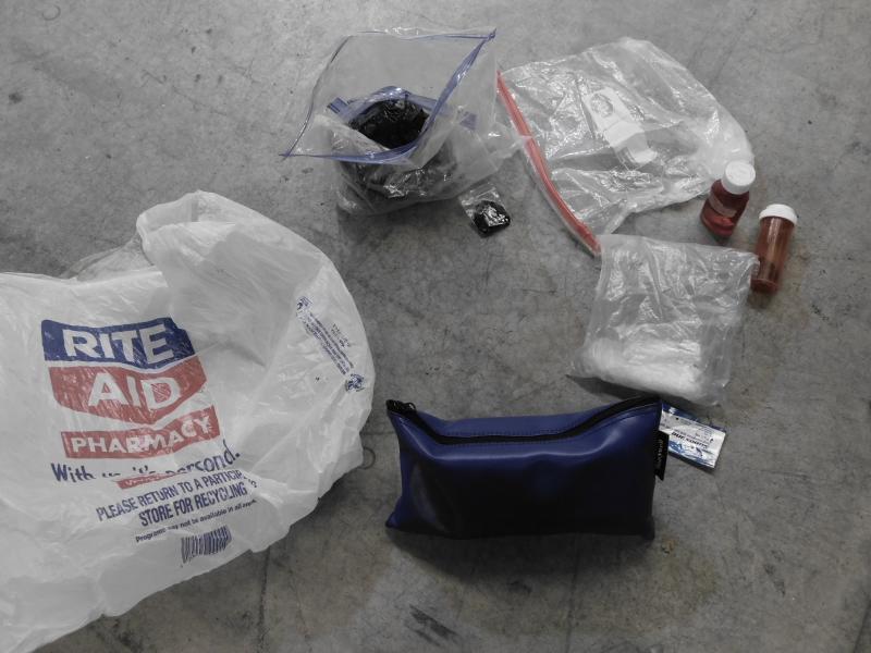 Plastic bag containing heroin and meth