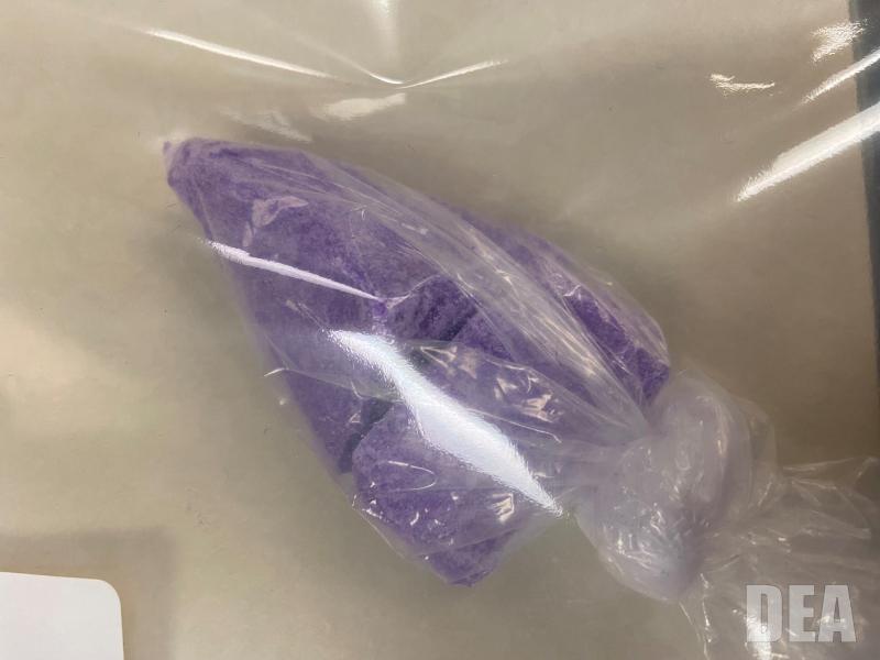 Photo of purple fentanyl powder