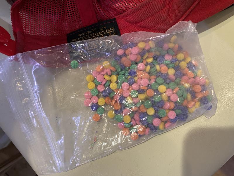 Seized rainbow fentanyl 