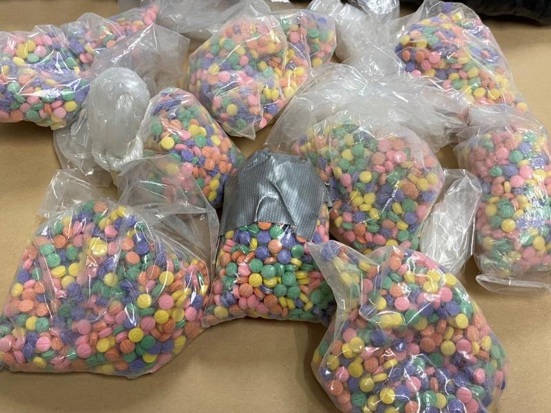 Seized Rainbow Fentanyl in Rural Eastern Washington
