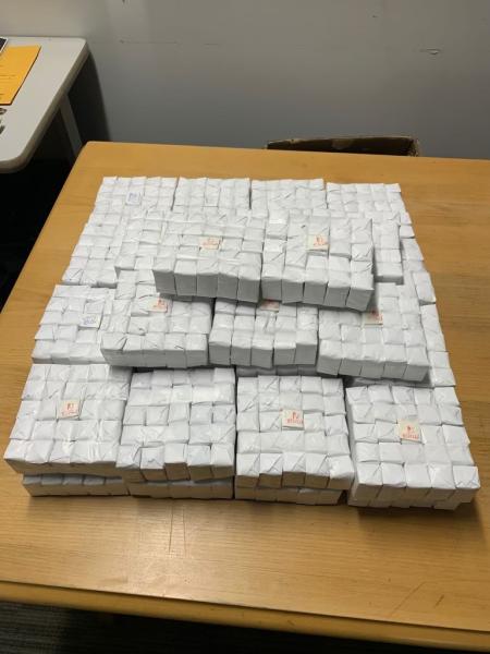 Glassines filled with fentanyl