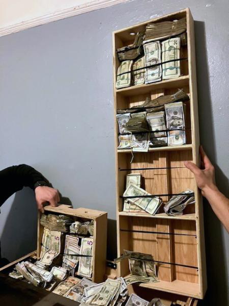 concealed compartment containing money