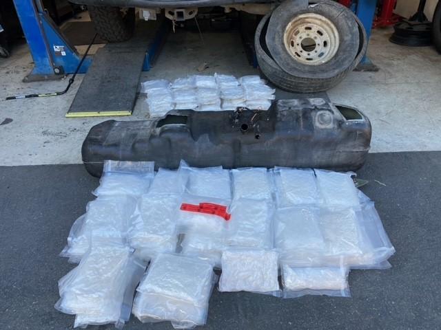 Meth discovered in vehicle.