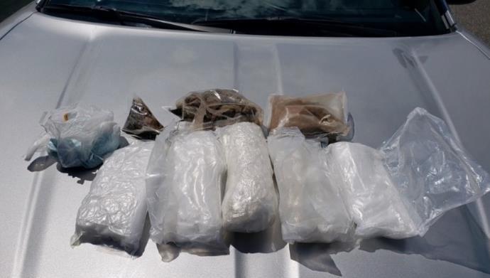 Seized heroin, methamphetamine, and fentanyl