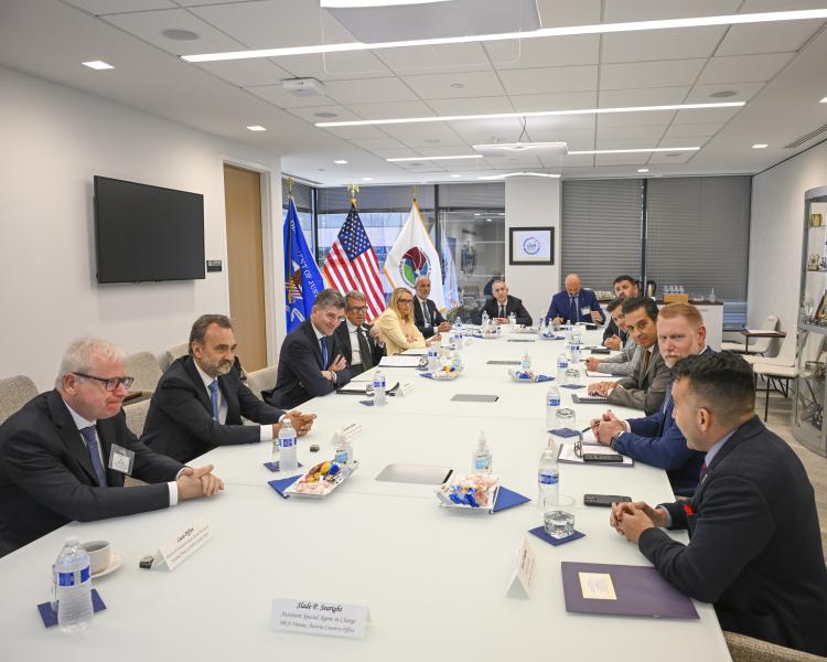 DEA Leadership Meets with Italian Law Enforcement at DEA Headquarters