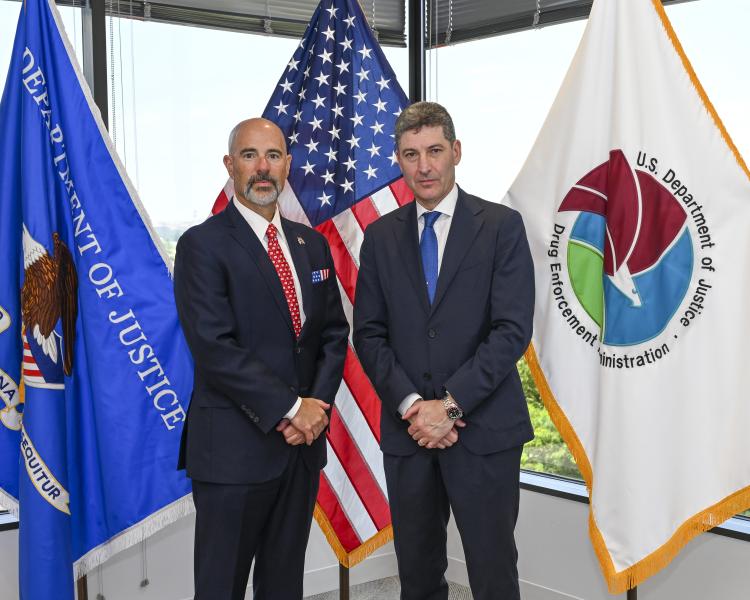 DEA Administrator Terrance Cole and Italian Director General of Public Security Prefect Vittorio Pisani