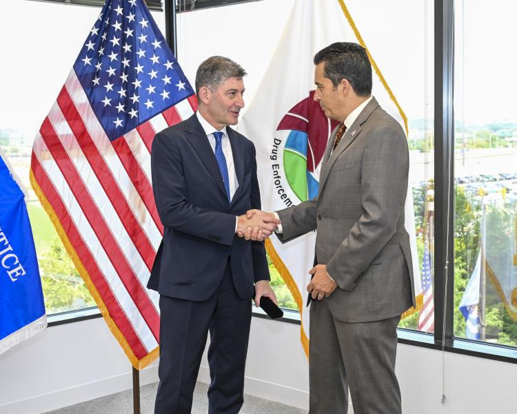 DEA Deputy Chief of Operations George Papadopoulos and Italian Director General of Public Security Prefect Vittorio Pisani