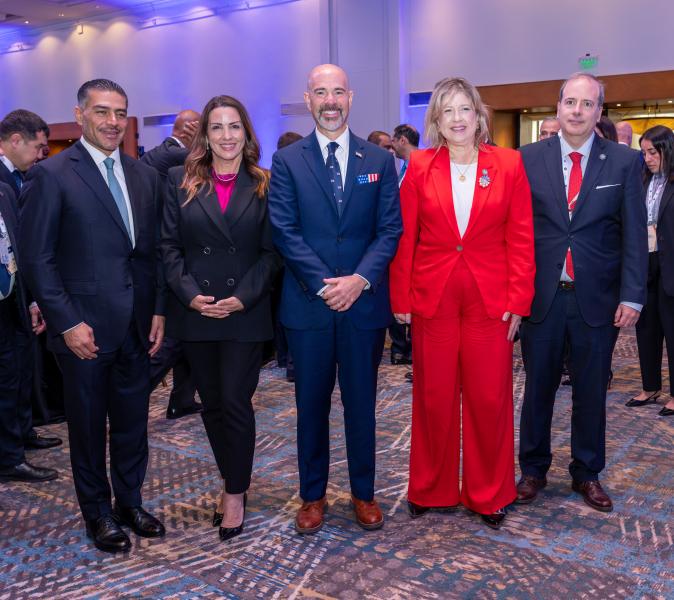 From L-R: Secretary of Security and Citizen Protection of Mexico, Omar Hamid Garcia Harfuch, Director, White House Office of National Drug Control Policy, DEA Administrator, Terry Cole, Minister of National Security, Alejandra Monteoliva, and Secretary of State for the fight Against Drug Organized Crime, Ministry of Security, Martin Verrier.