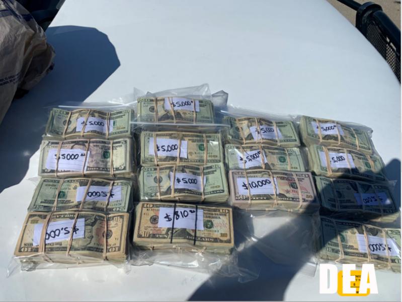 The photograph above show money that was seized during the investigation of this case.