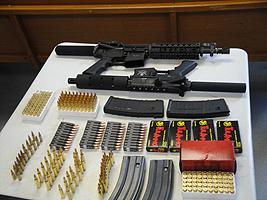 Automatic weapons, guns, magazines, and ammunition seized by ATF, DEA and ICE as part of an ongoing OCDETF investigation in San Juan, PR.