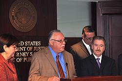 SAC Javier Peña addresses the media during the press conference at the U.S. Attorney’s Office in Hato Rey, PR