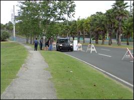 One of the drive-thru drop off locations utilized in Puerto Rico to make dropping off their medications easier.