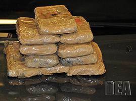 Heroin found in a hidden compartment.