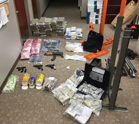 Items seized as a result of the multi-agency federal, state and local law enforcement operation.