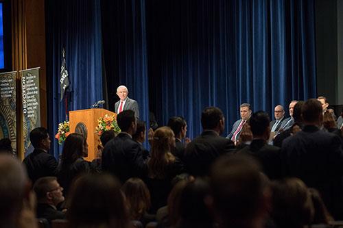 Attorney General Sessions swears in the 42 new DEA Special Agents as they graduate from Basic Agent training on Friday.