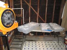 Icing lab in the garage.