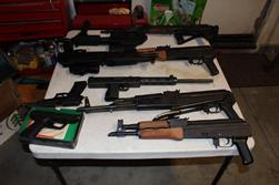 Seized assault weapons.