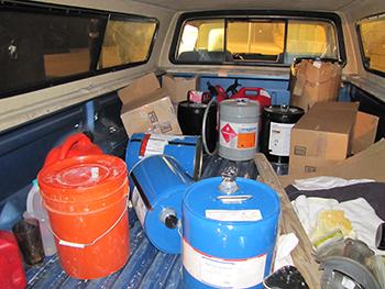 Interior of sophisticated marijuana grow operation.