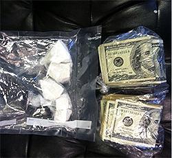 Drugs and money seized during Operation Wild Wild East.