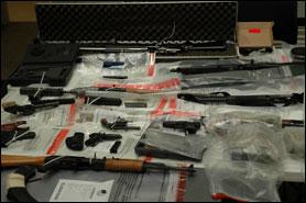 Guns seized as result of the operation. 