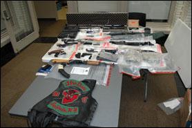 Guns seized as result of the operation. 