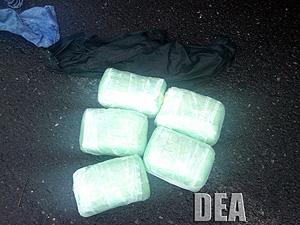 Five kilograms of meth found in tractor trailer.