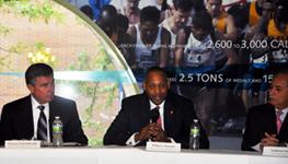 ONDCP Director Gil Kerlikowske, DEA Acting SAC Wilbert Plummer and Assemblyman Guillermo Linares (L-R).