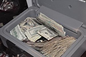 Money found in Dr. Castro’s apartment.
