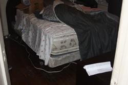 Heroin found in the bed.