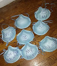 Face masks used by crew members when packaging heroin.