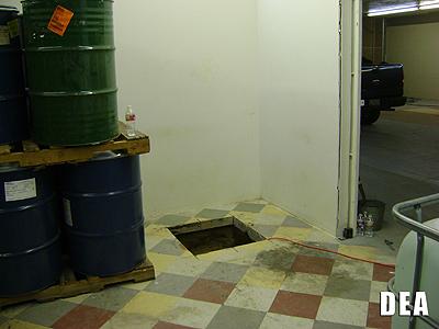 Exterior view of entryway located in a storage room inside the business in San Luis, AZ.