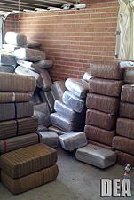 Bundles of marijuana found in a residence in Tucson.