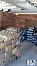 Bundles of marijuana found in a residence in Tucson.