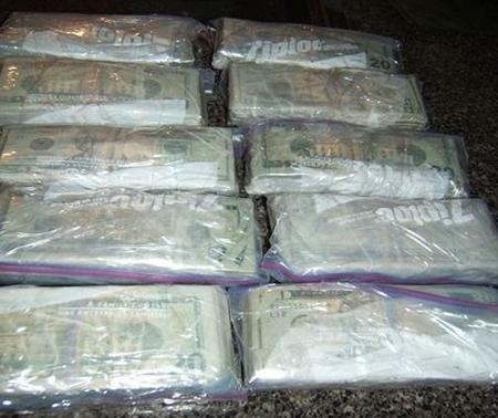Approximately $741,000 in currency seized in Maryland from Garnett Smith's home.