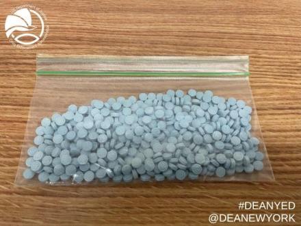 422 counterfeit oxycodone pills containing fentanyl seized by the investigation.