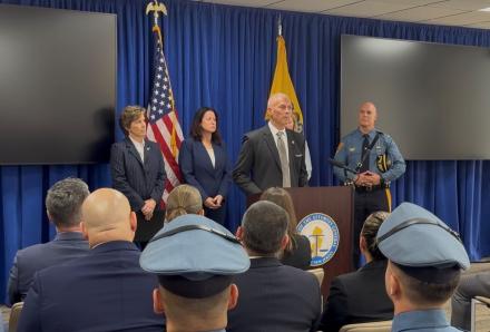 DEA-NYTFD SAC Chris Roberts speaks at NJAG Press Conference.